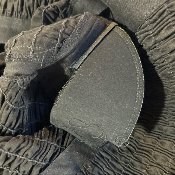 Vintage Bis Bis Gene Ewing Smocked Shirt Jacket Shacket Black Size 12 - Picture 10 of 14